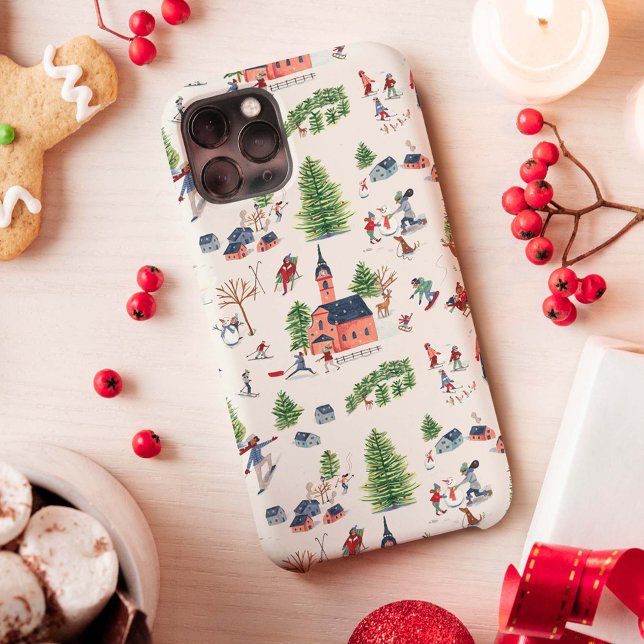 Paisagem de esqui, rosa-claro e verde, verde, verd (Criador carregado)