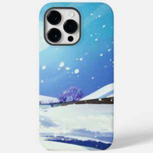 Paisagem de inverno com Lua cheia brilhante