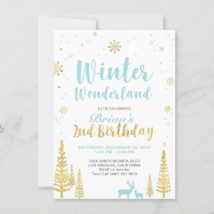 Paisagem de Inverno - Convite de 2º Aniversário - 
