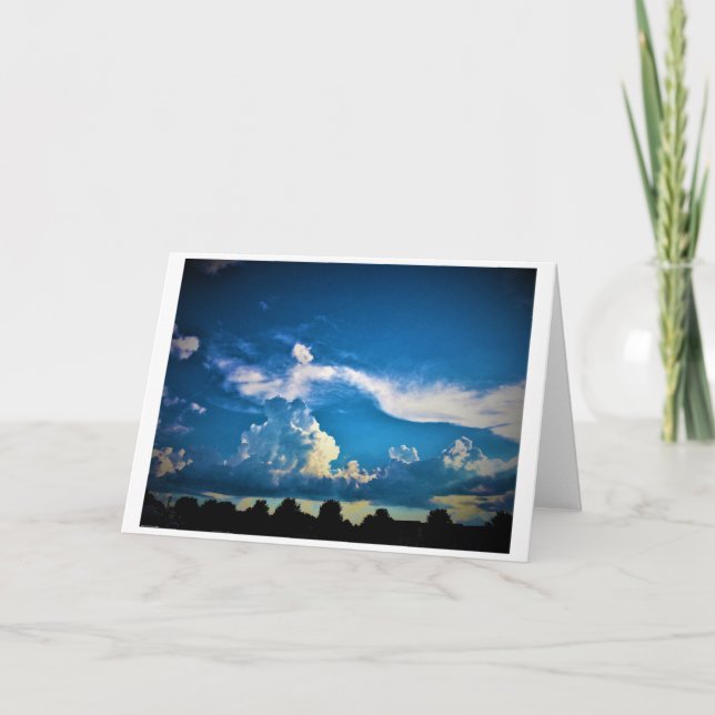 Paisagem de nuvens, cartão (Frente)