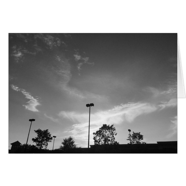 Paisagem de nuvens, cartão (Frente Horizontal)