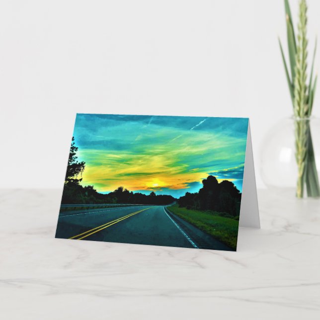 Paisagem de nuvens, cartão (Frente)