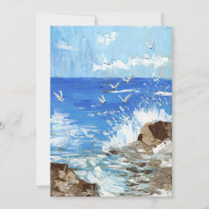Paisagem de ondas do oceano na costa