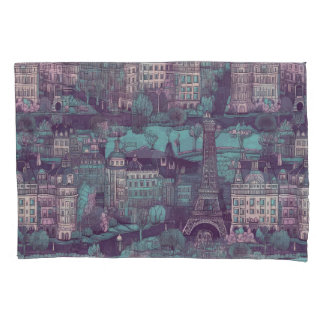 Paisagem de Paris na design de aqua vintage