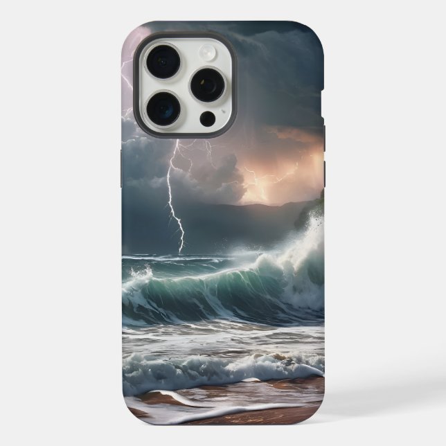 Paisagem de Praia das Ondas de Relâmpago (Verso)