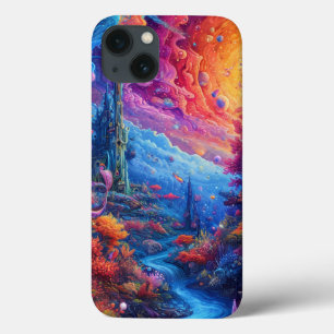 Paisagem de Sonhos Colorida Surrealista Estética P