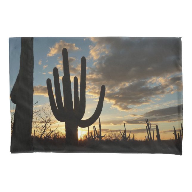 Paisagem do Deserto de Arizona Saguaro Sunset II (Frente)