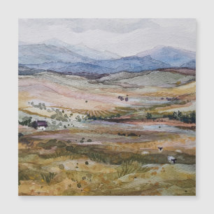 Paisagem escocesa em aquarelas