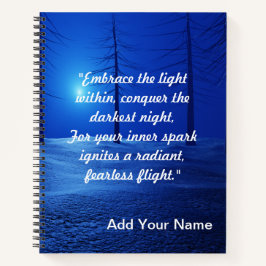 Paisagem estética florestal Escuro Motivação azul