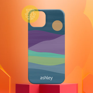 Paisagem Flat Boho Abstrato Sunset e Mounts