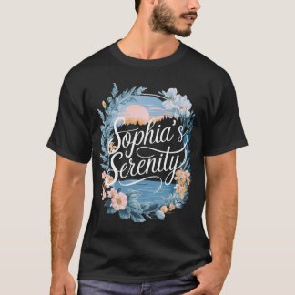Paisagem Floral 'Sophia's Serenity' T-Shirt - Tra