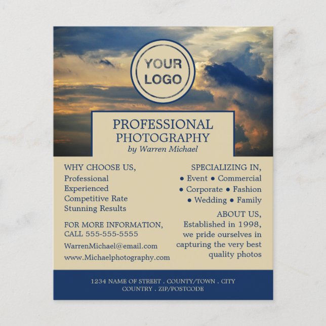 Paisagem, Fotografia, Folheto de Aluguer Fotógrafo (Frente)