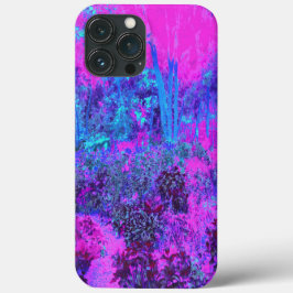 Paisagem Impressionista Azul e Rosa Quente Trippy