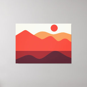 Paisagem Minimalista Impressão de Tela 190821(03)
