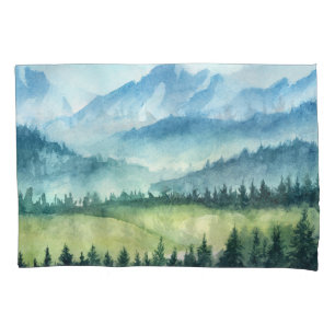 Paisagem montanhosa, ilustração artística a aquare