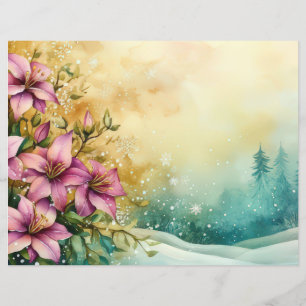 Paisagem natalícia e Papel Escarlate para Flores
