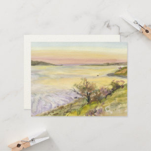 Paisagem natural. Arte de pintura aquosa