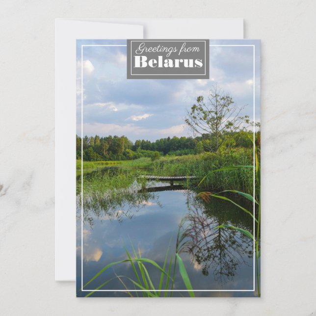 Paisagem natural Lago Belarus Flat Card (Frente)