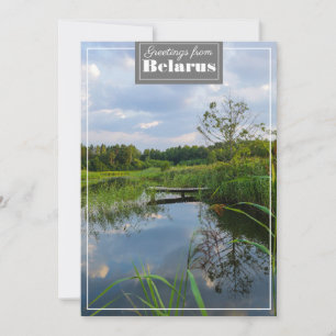 Paisagem natural Lago Belarus Flat Card
