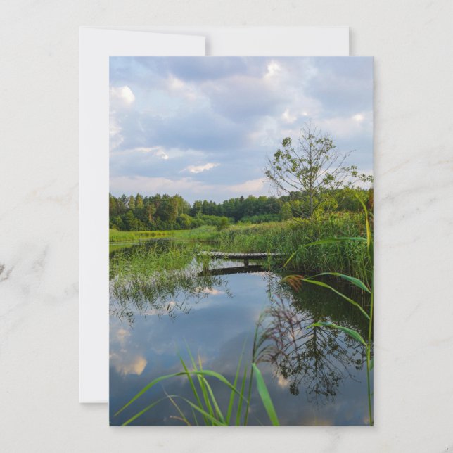 Paisagem natural Lago Belarus Flat Card (Frente)
