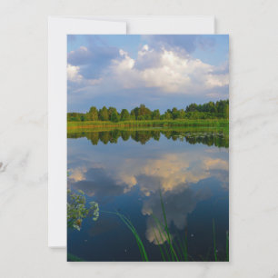 Paisagem natural Lago Belarus Flat Card