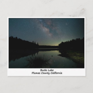 Paisagem Noturna do Lago Bucks em Cartão Postal