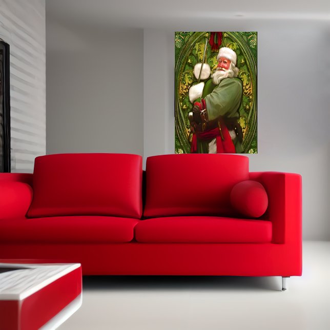 Paisagem nova do Papai Noel | AI Art Poster (Criador carregado)