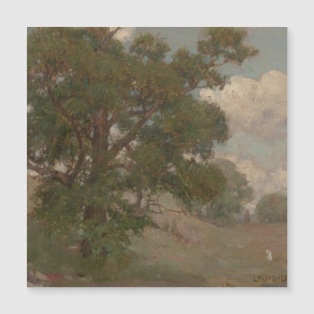Paisagem Pastoral Louis Loeb(Americano, 1866-1909) (Frente)