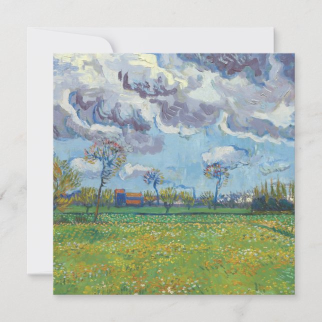 Paisagem sob uma tempestade no céu Vincent Gogh (Frente)