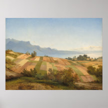 Paisagem Suíça - Alexandre Calame Poster de Arte F