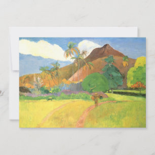 Paisagem Taitiana, Montanhas Taiti, Paul Gauguin