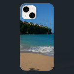 Paisagem tropical de férias na praia do santo Lúci<br><div class="desc">A praia no resort da Santo Lúcia era bem bonito - o céu era azul, a água era turquesa, e a areia era, bem, arenosa. Esta foto captura um dia ensolarado na praia. Vejam a nossa loja para mais belas fotos de praia. Esta imagem também é apresentada como o papel...</div>