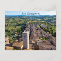 Paisagem urbana de San Gimignano, cartão postal da