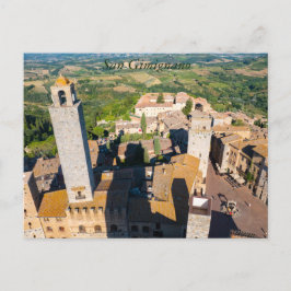 Paisagem urbana de San Gimignano, cartão postal da