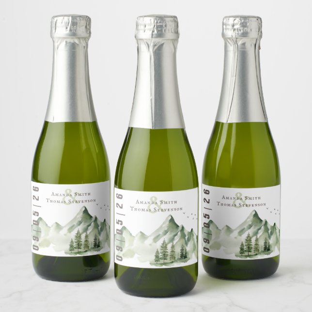 Paisagem verde-serena Elegante (Garrafas)