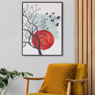 Paisagem Wall Art, Decoração Moderna do Meio-Sécul