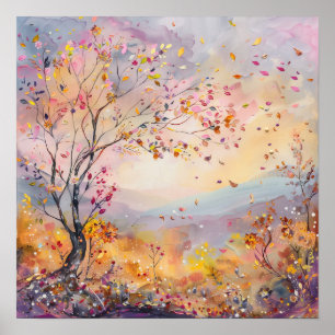 Paisagem Whimsso Fantasia Wall Decor Poster