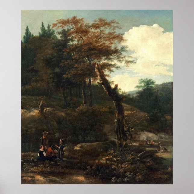 Paisagem Wooded - Adam Pynacker Fine Art Poster (Frente)