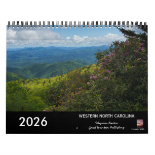 Paisagens da Carolina do Norte Calendário 2026