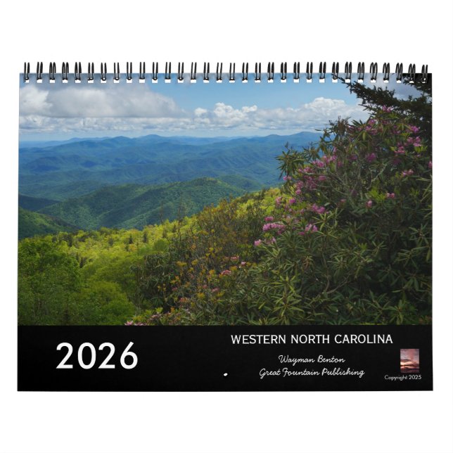 Paisagens da Carolina do Norte Calendário 2026 (Capa)