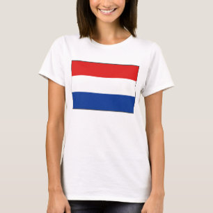 Países Baixos Flag x Map T-Shirt