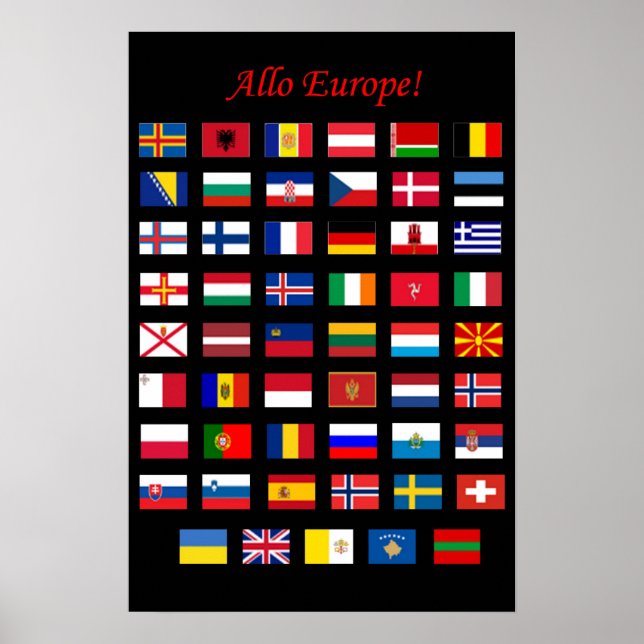 Países europeus sinalizam poster (Frente)