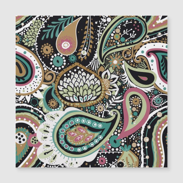 Paisley asiático: design moderno sem costura. (Frente)