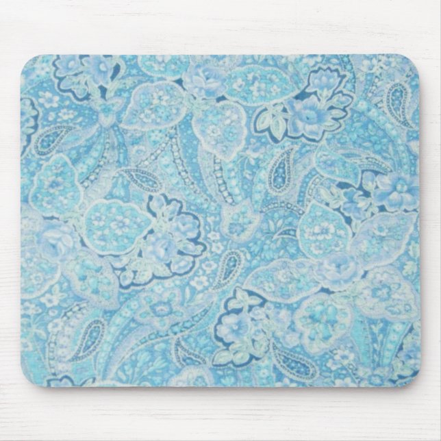 Paisley azul Mousepad (Frente)