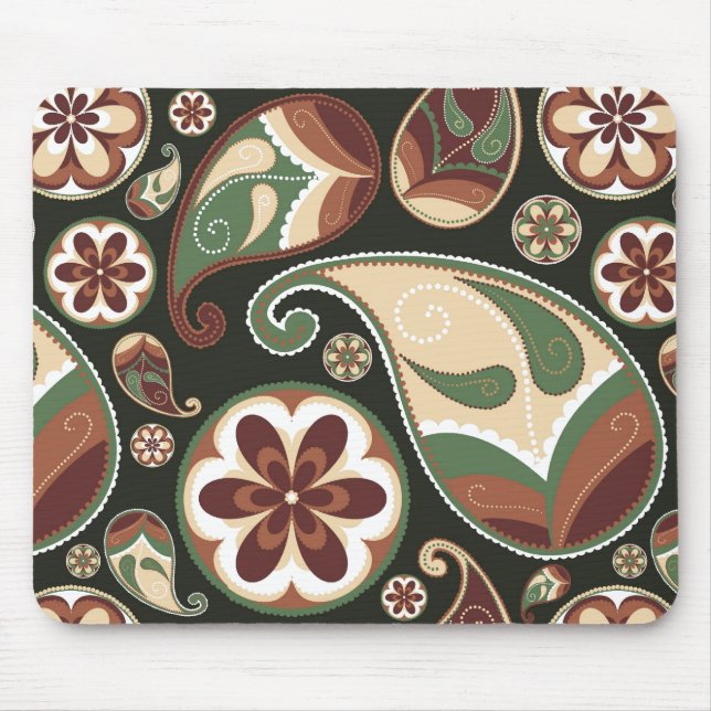 Paisley & Floral Mousepad (Frente)