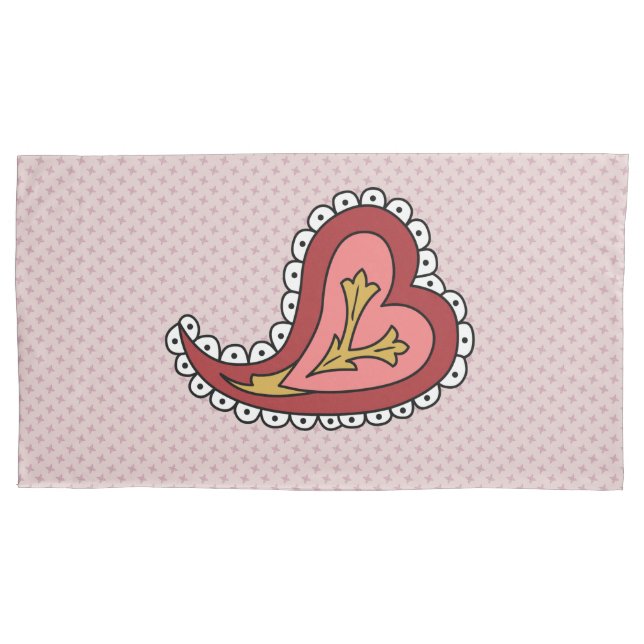 Paisley Heart Pillowcase (Frente)