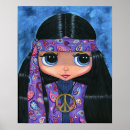 Paisley Hippie Doll Poster