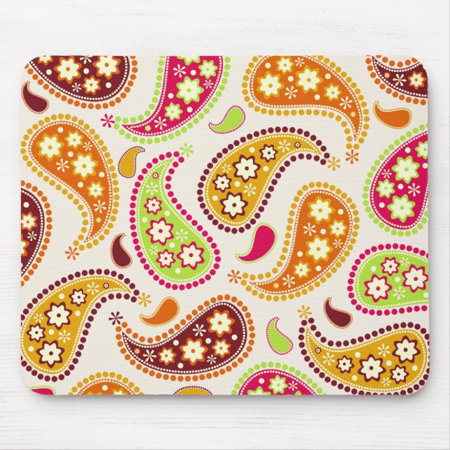 Paisley multicolorido Mousepad (Frente)
