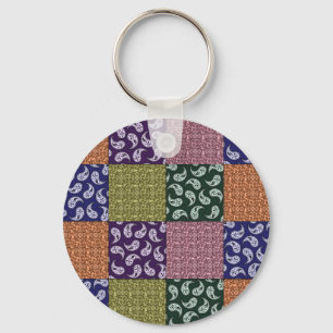 Paisley Patchwork Pattern Chaveiro