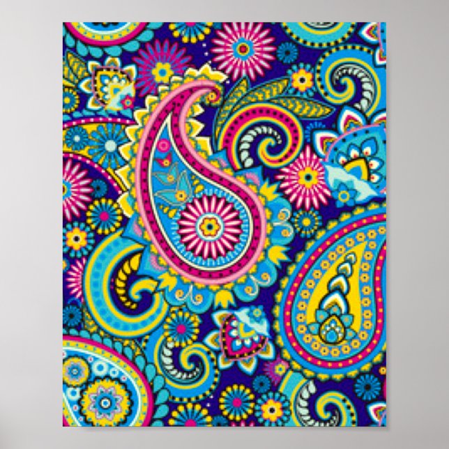 Paisley Pattern Impressão Poster (Frente)